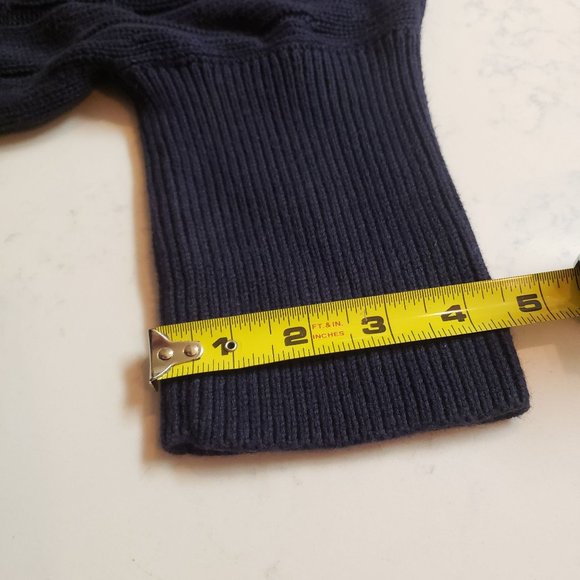 Michael Kors chunky knit tunic sweater size S/M Navy blue oversized - Picture 8 of 11